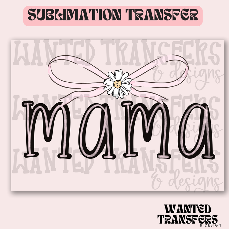 Preppy Mama Bow (Light Pink) Exclusive Sublimation Transfer