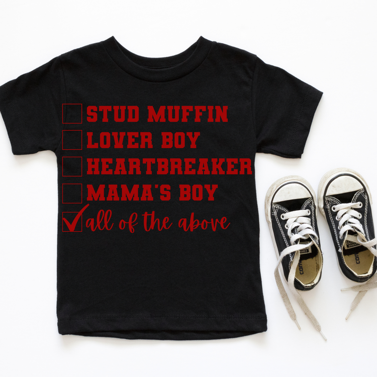 Boys Valentine's Checklist DTF Transfer