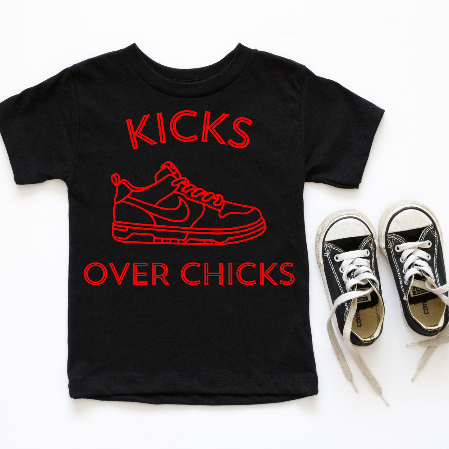 Kicks over Chicks Red DTF Transfer