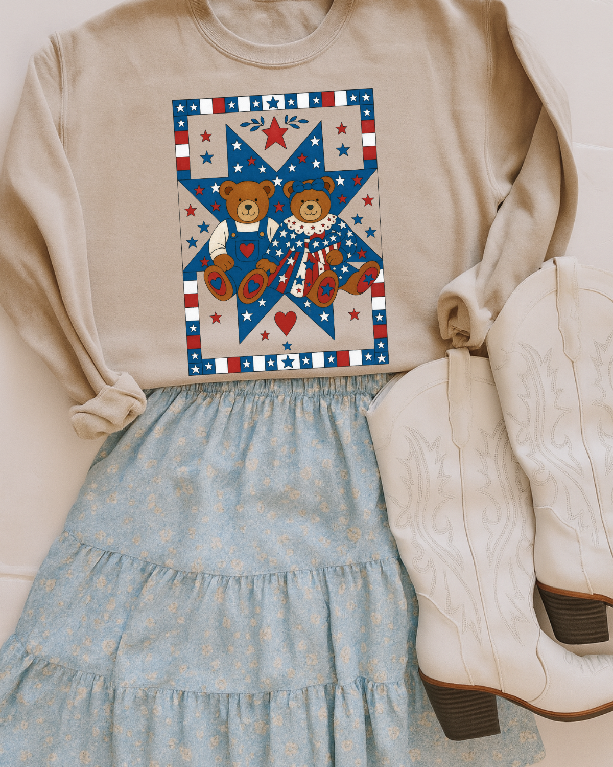 Grandma's Closet Americana Bears DTF Transfer