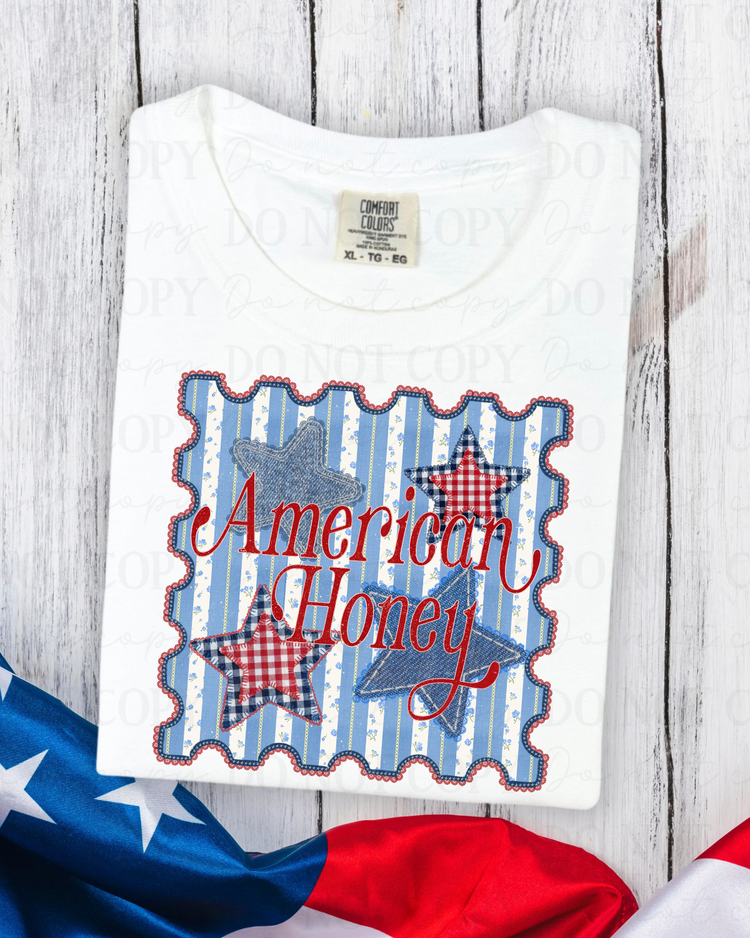 American Honey Stamp DTF Transfer