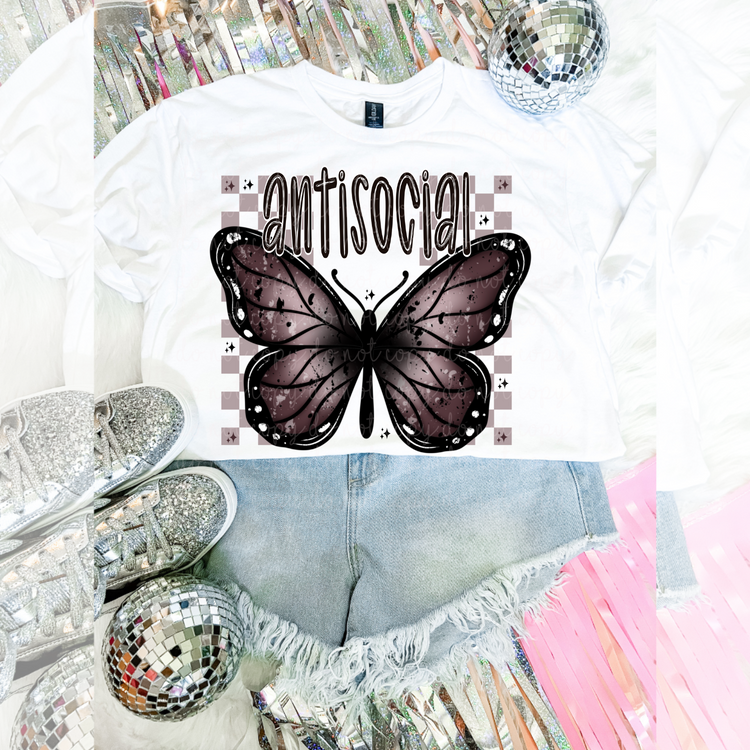 Antisocial Butterfly PNG Digital Download
