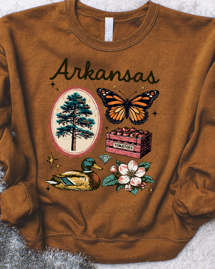 Arkansas Script Symbols DTF Transfer