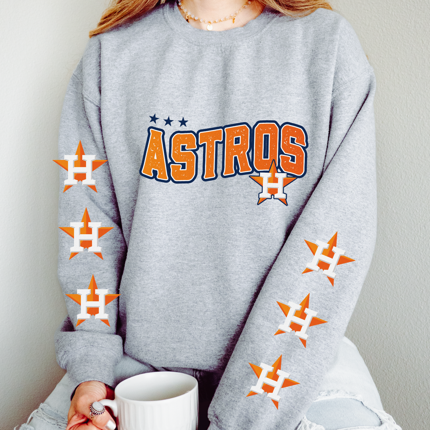 Astros Star DTF Transfer (BOTH SLEEVE + FRONT)