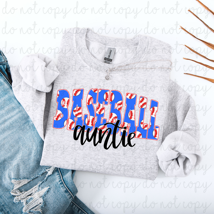 Baseball Auntie DTF Transfer