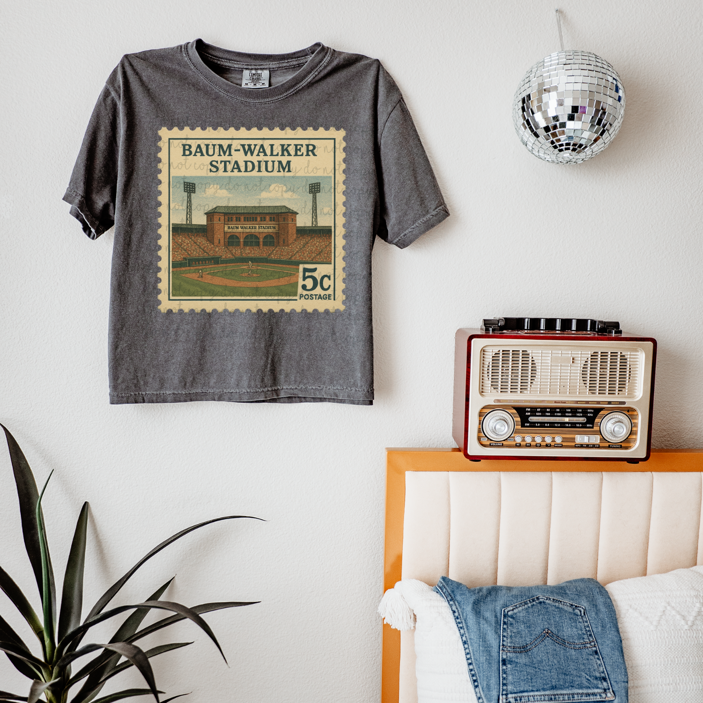 Vintage Stamp Baum-Walker Stadium DTF Transfer