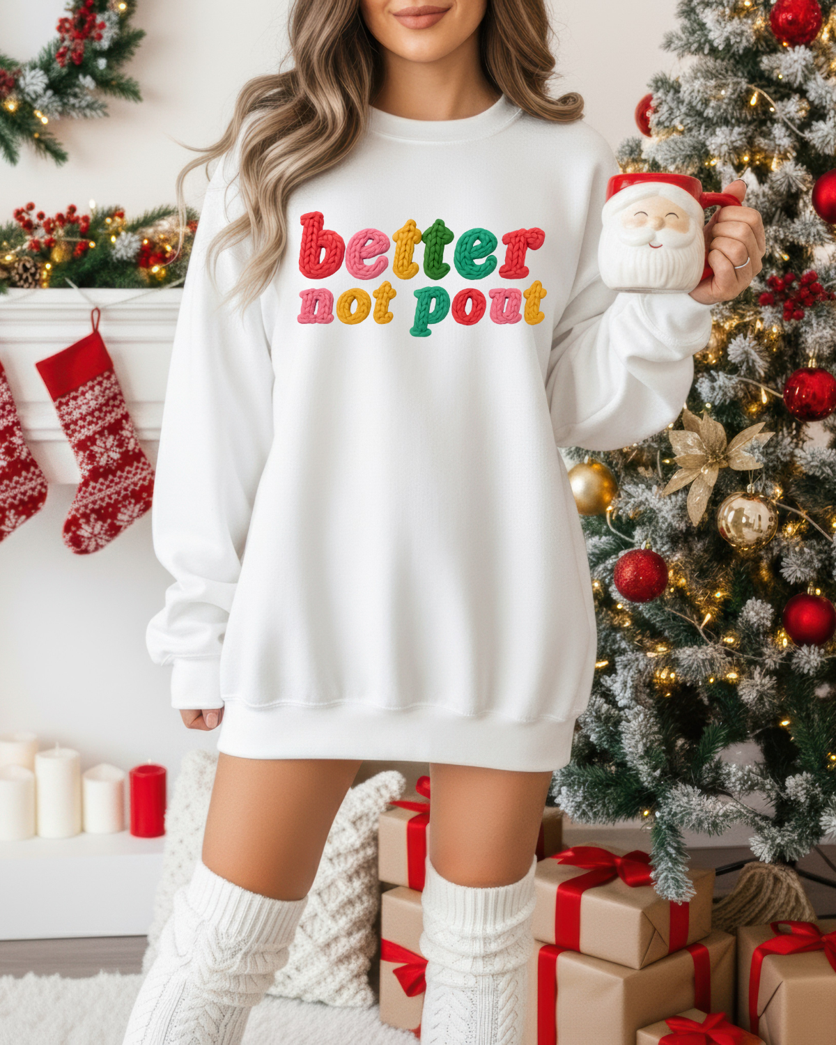 Faux Yarn Better Not Pout DTF Transfer