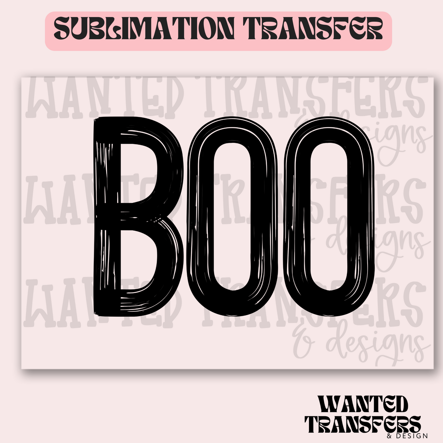 Black Boo Exclusive Sublimation Transfer