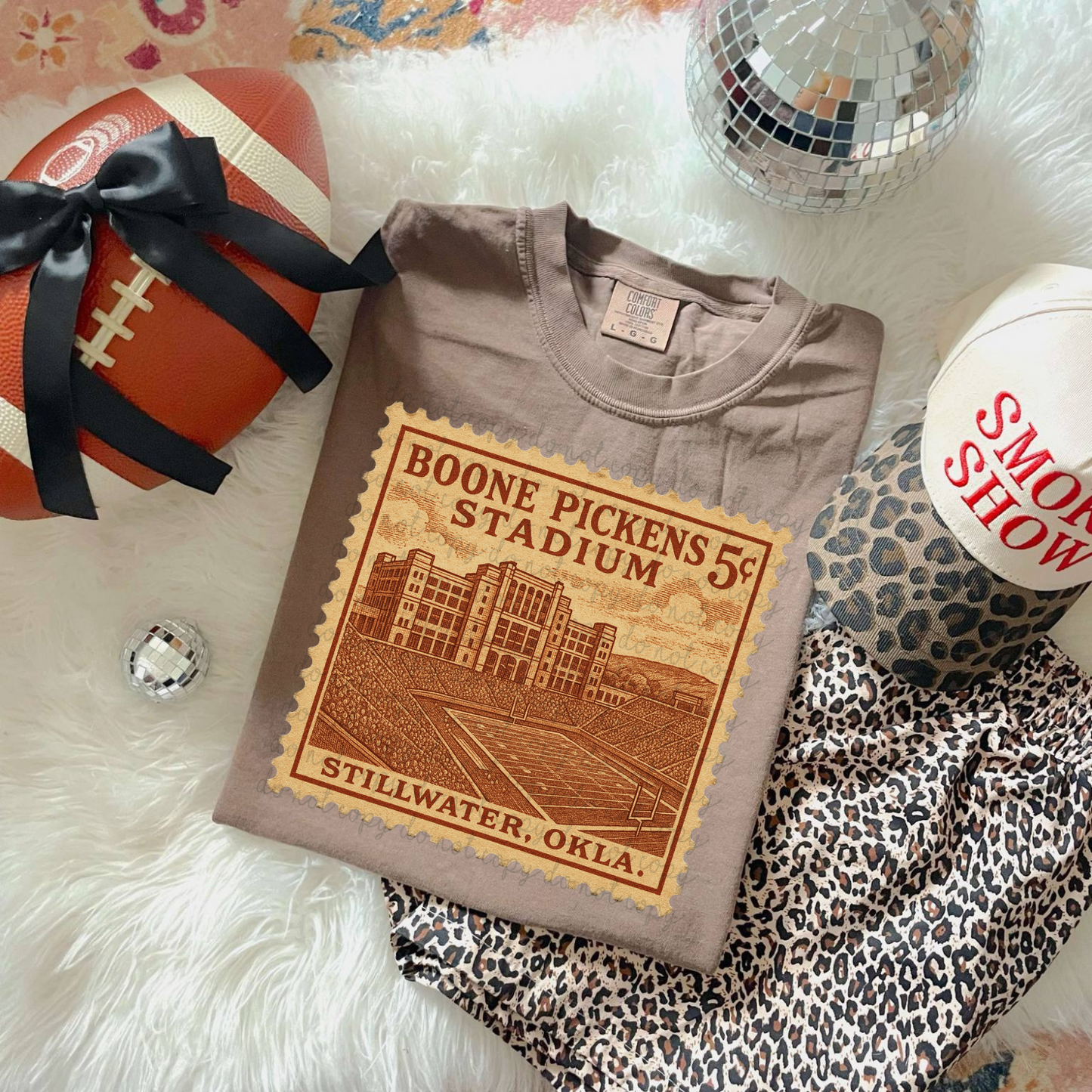 Vintage Stamp Boone Pickens Stadium DTF Transfer