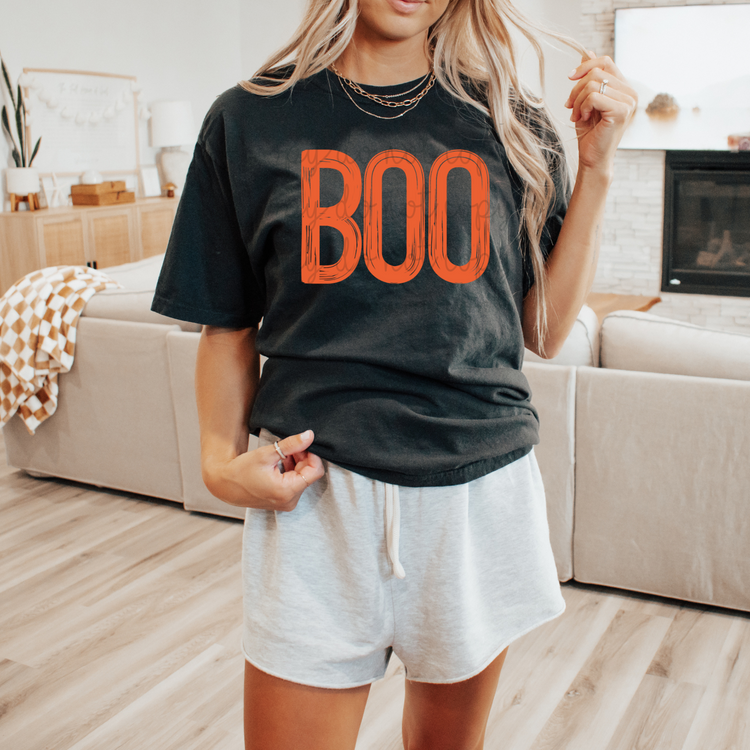 Orange Boo DTF Transfer