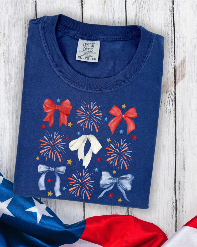 Bows And Fireworks DTF Transfer