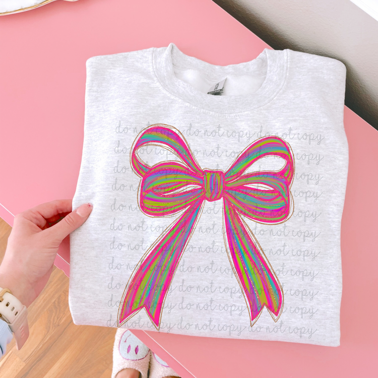 Brushstroke Coquette Bow DTF Transfers