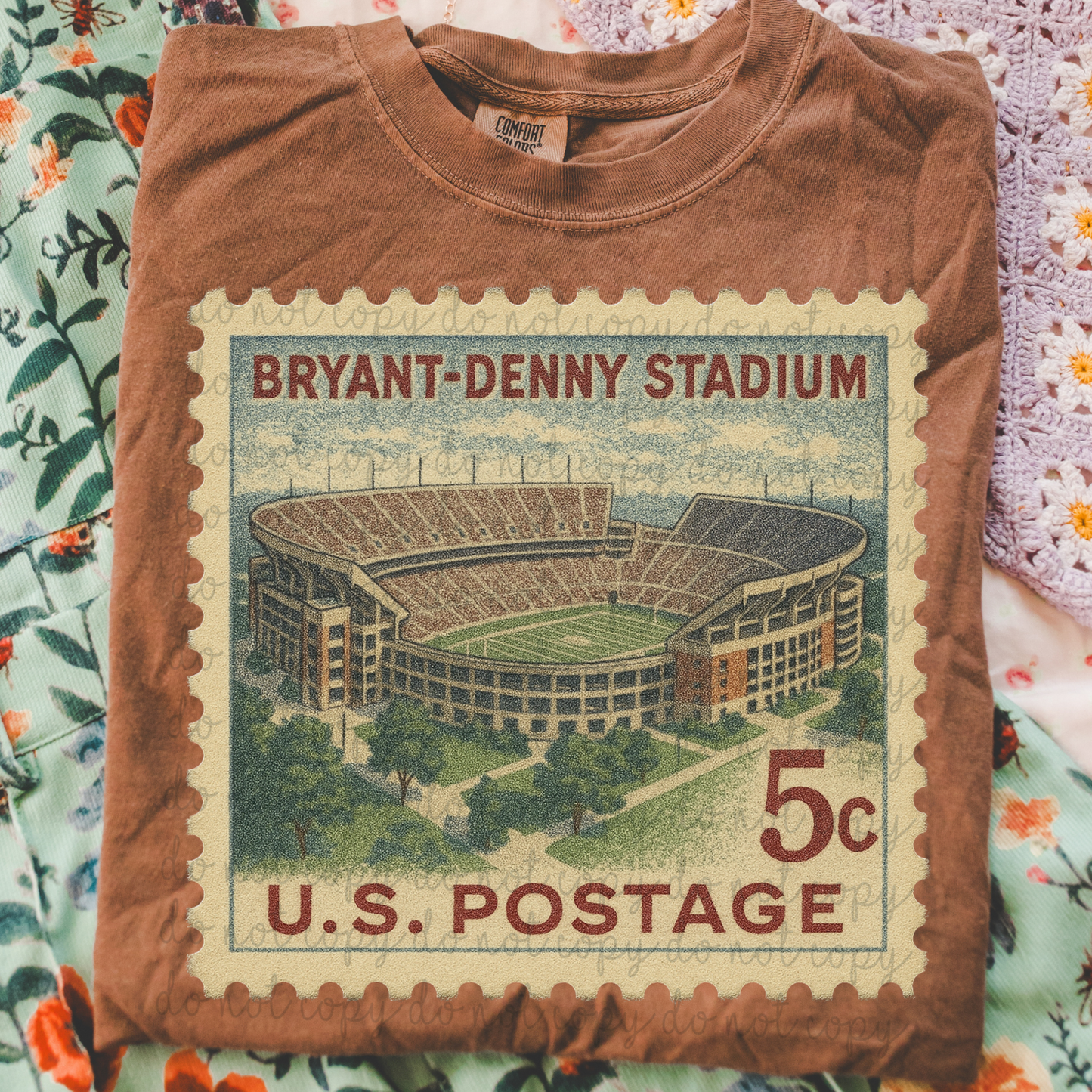 Vintage Stamp Bryant-Denny Stadium DTF Transfer