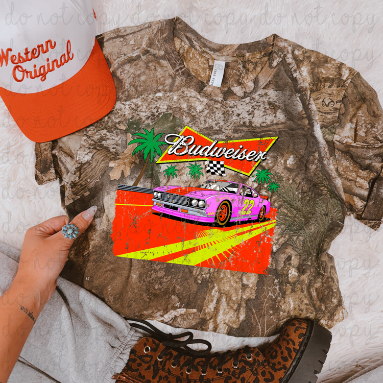 Budweiser Racecar DTF Transfer