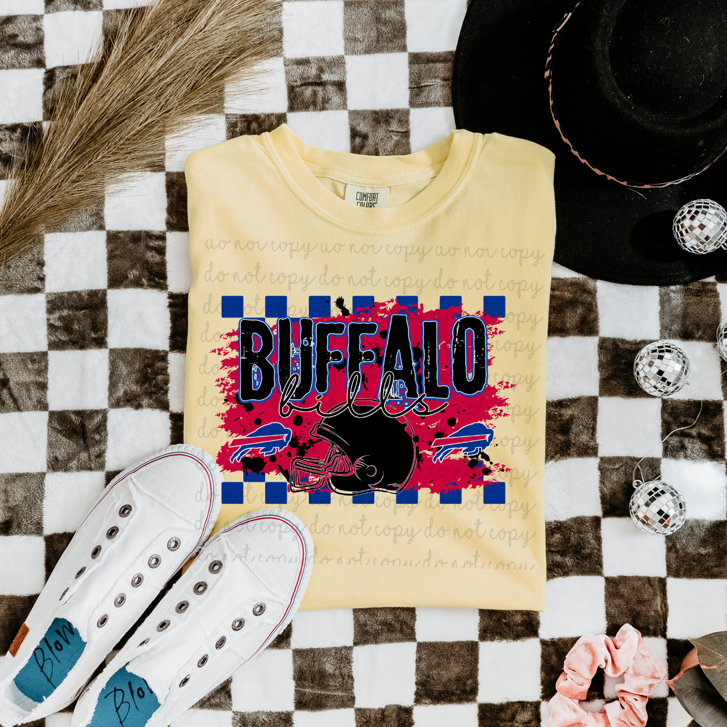 Checkered Buffalo Bills DTF Transfer