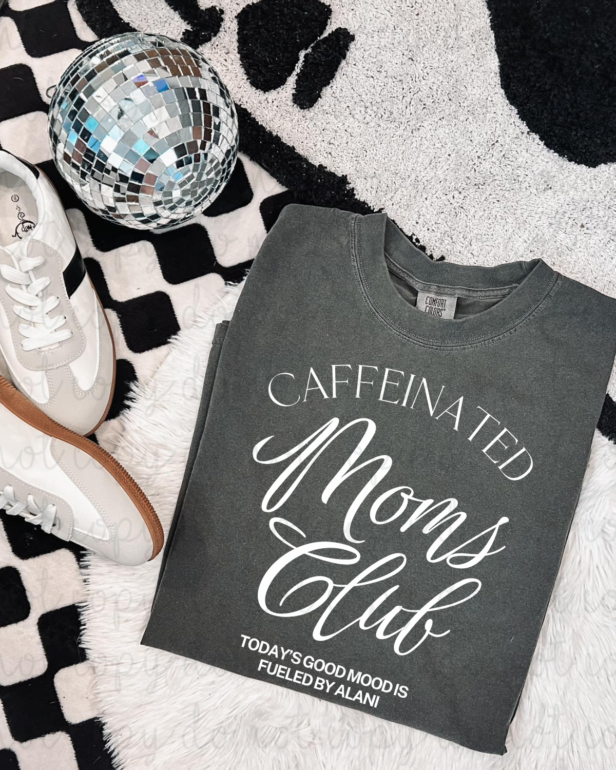 Caffeinated Moms Club (White) DTF Transfer