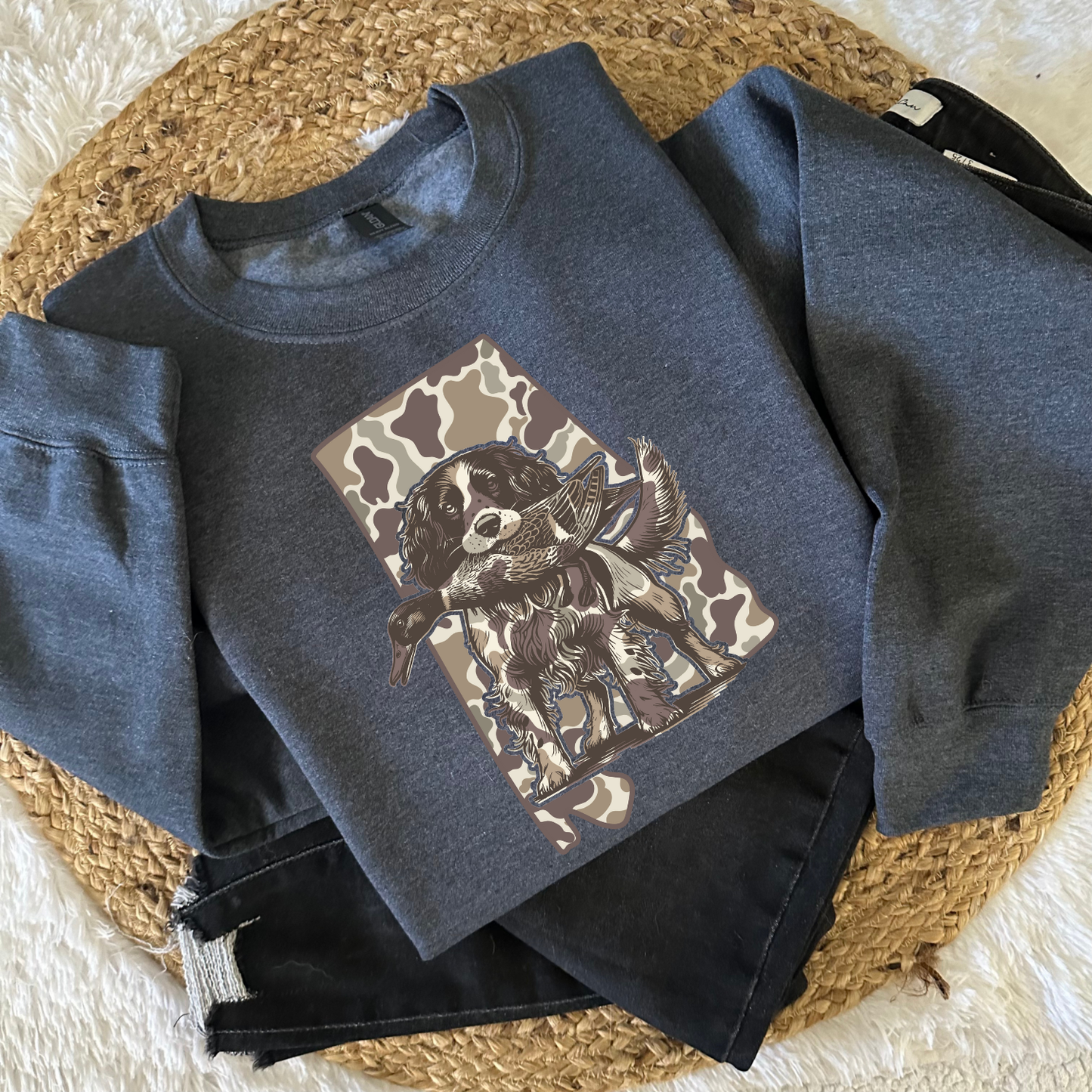 Camo Alabama Spaniel Hunt DTF Transfer