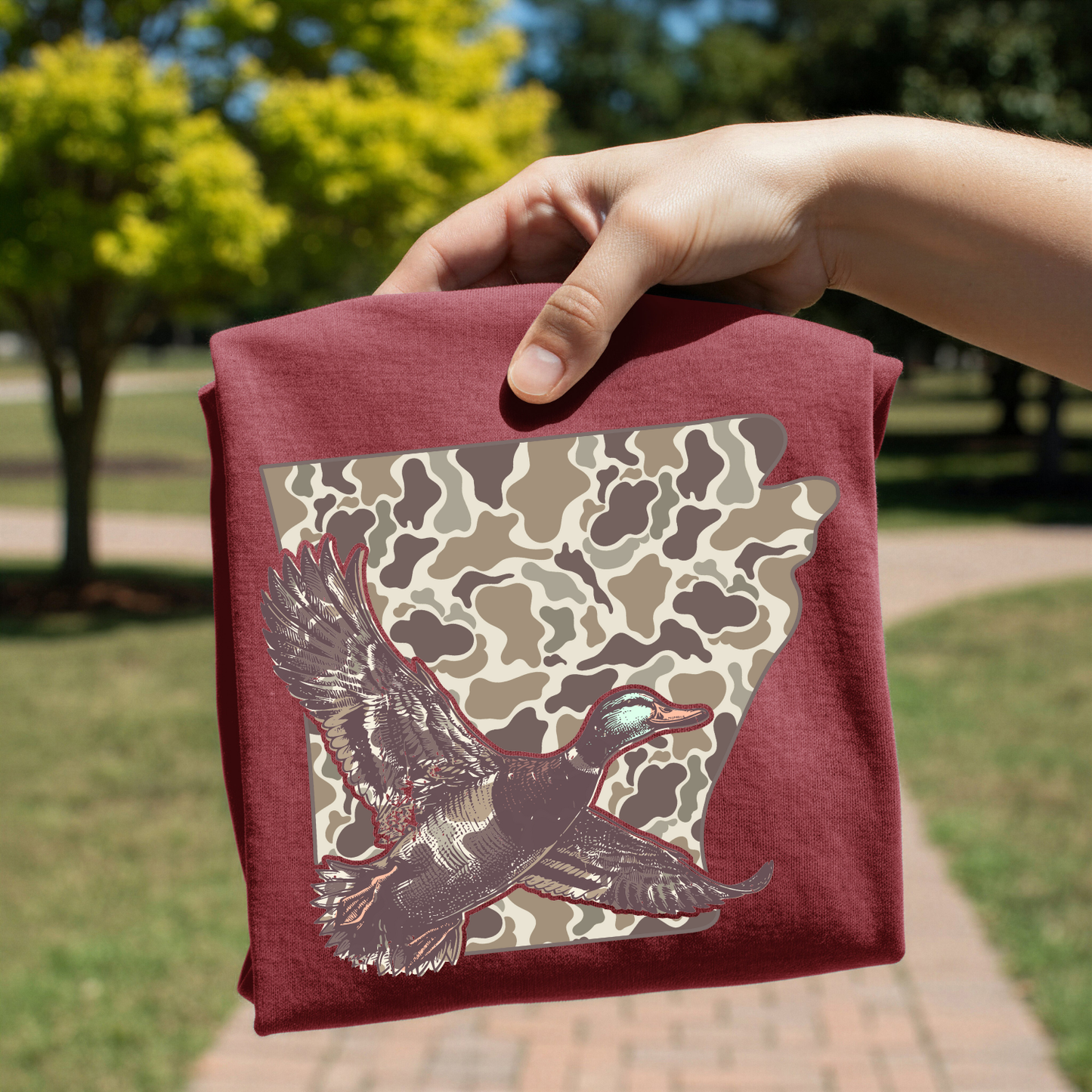 Camo Arkansas Duck Hunt DTF Transfer