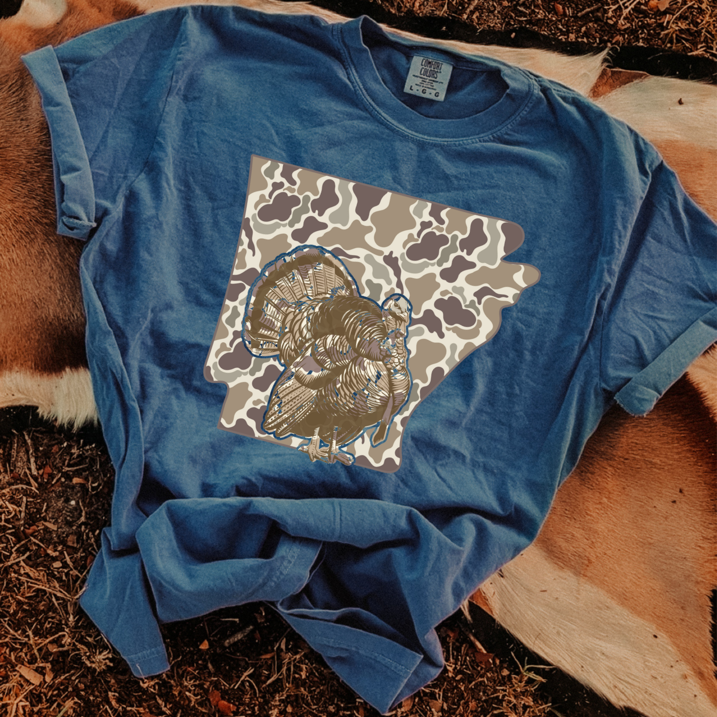 Camo Arkansas Turkey DTF Transfer