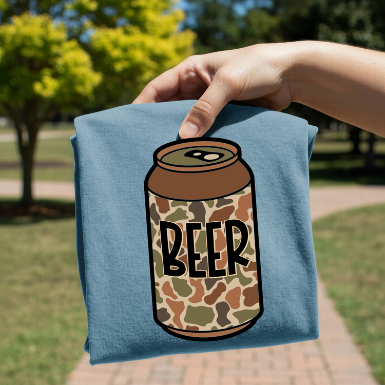 Camo Beer DTF Transfer
