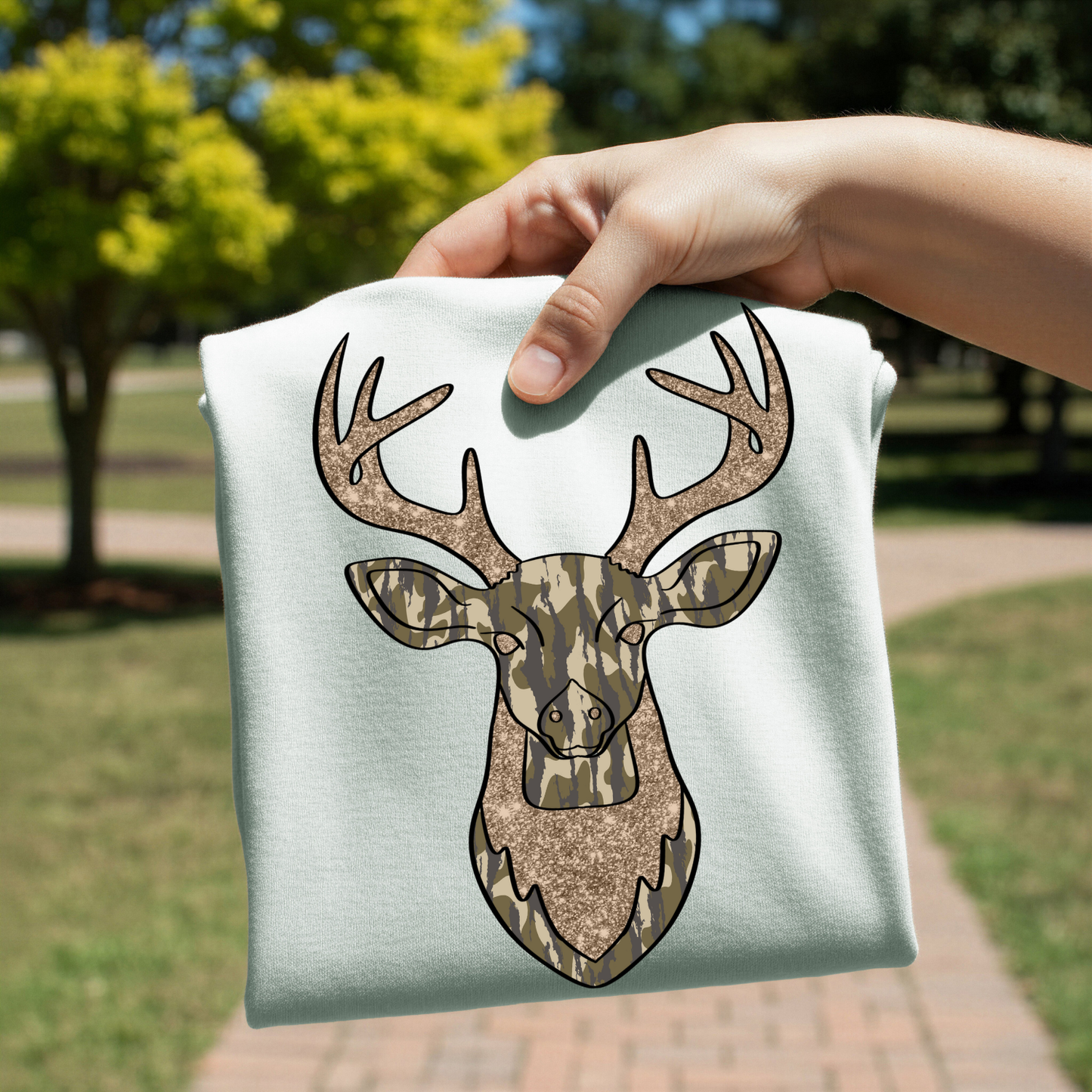 Camo Buck DTF Transfer