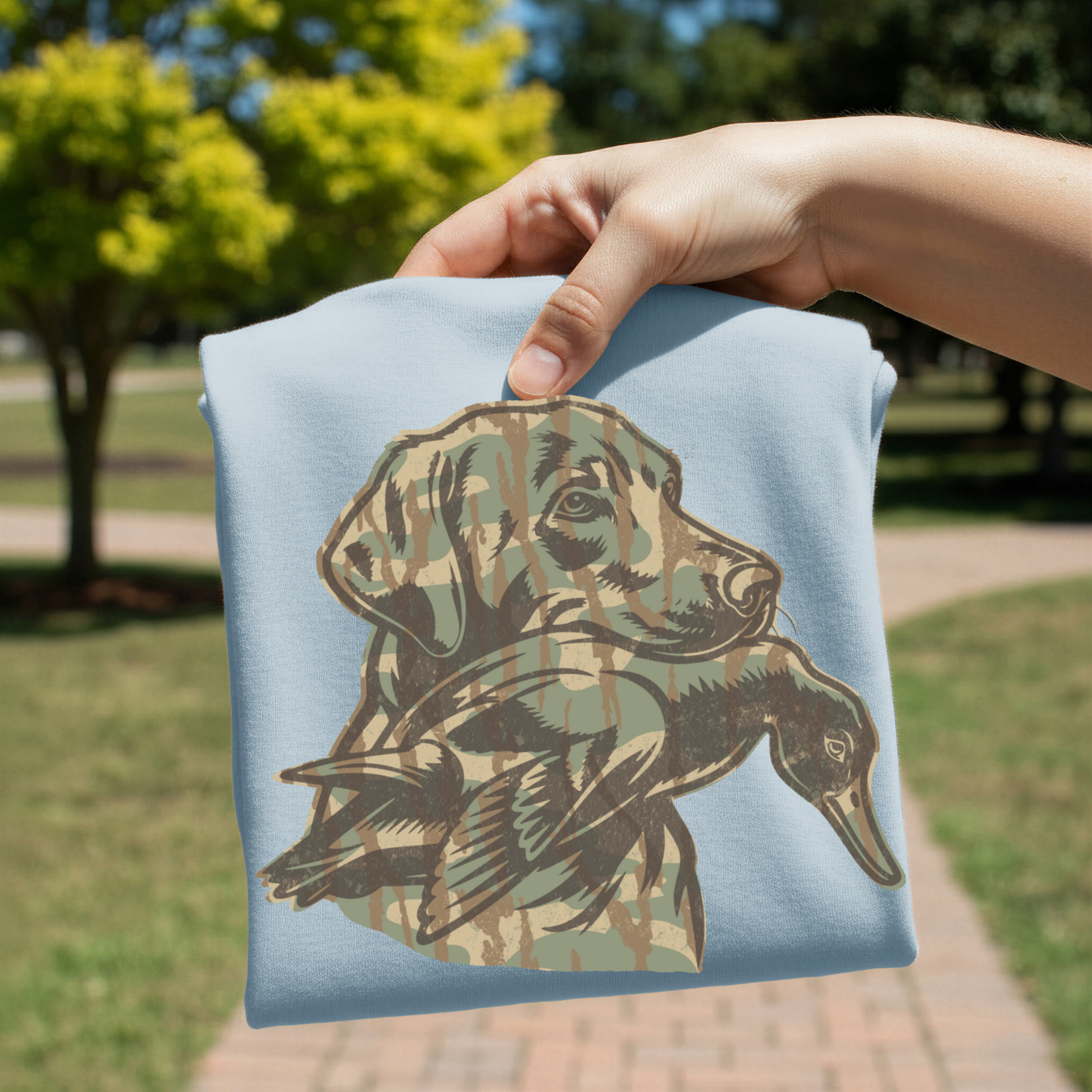 Camo Dog (Side) Duck Hunting DTF Transfer