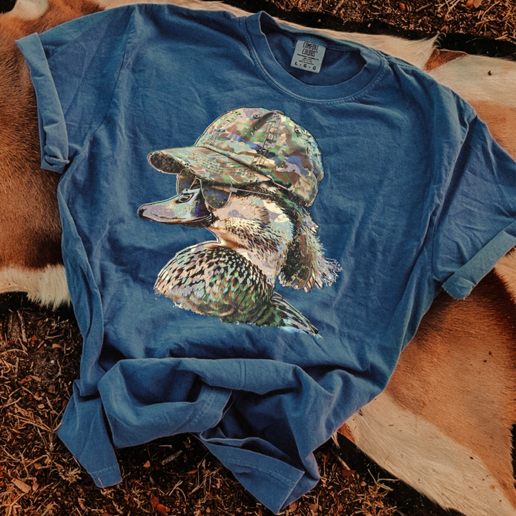 Duck With Camo DTF Transfer