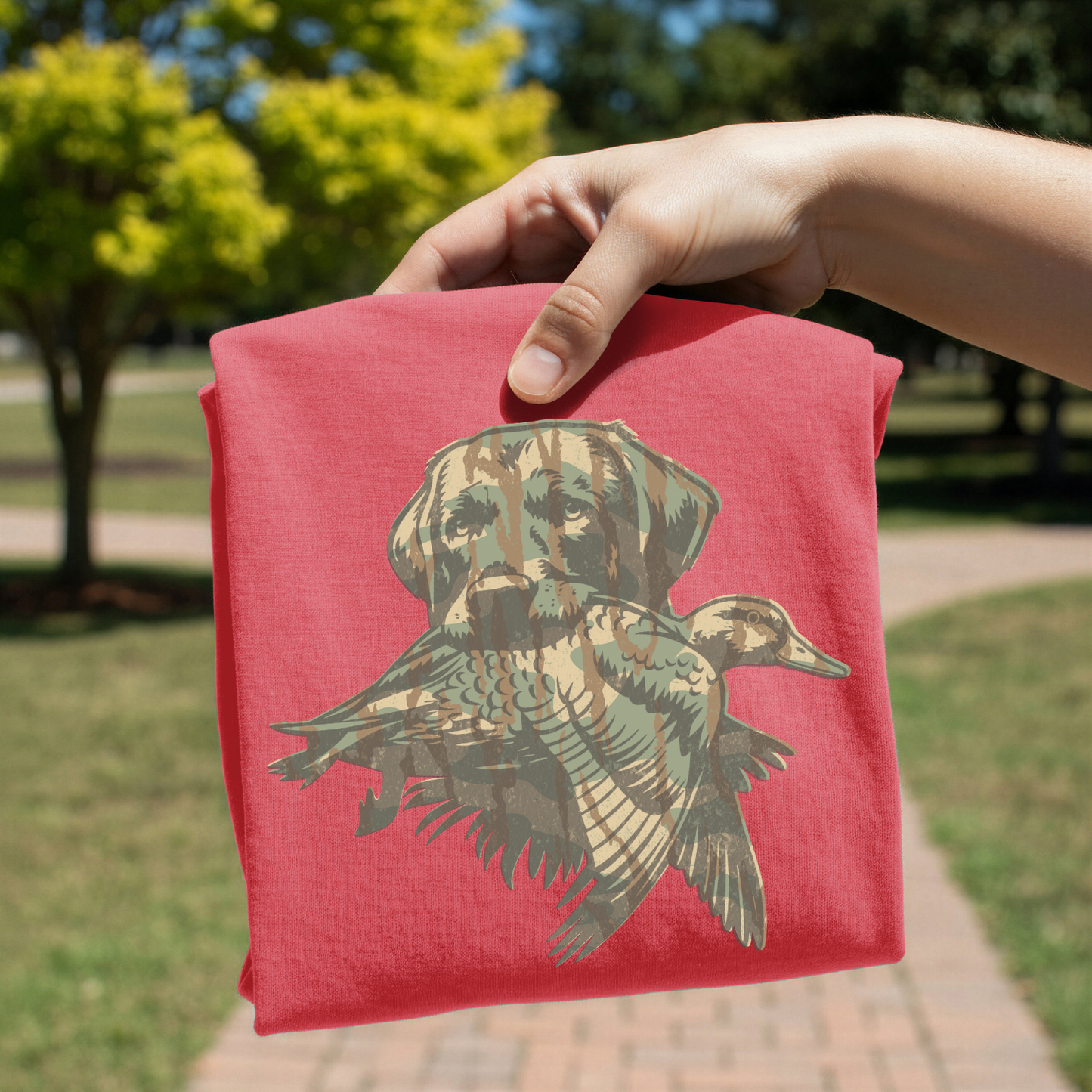 Camo Dog Duck Hunting DTF Transfer