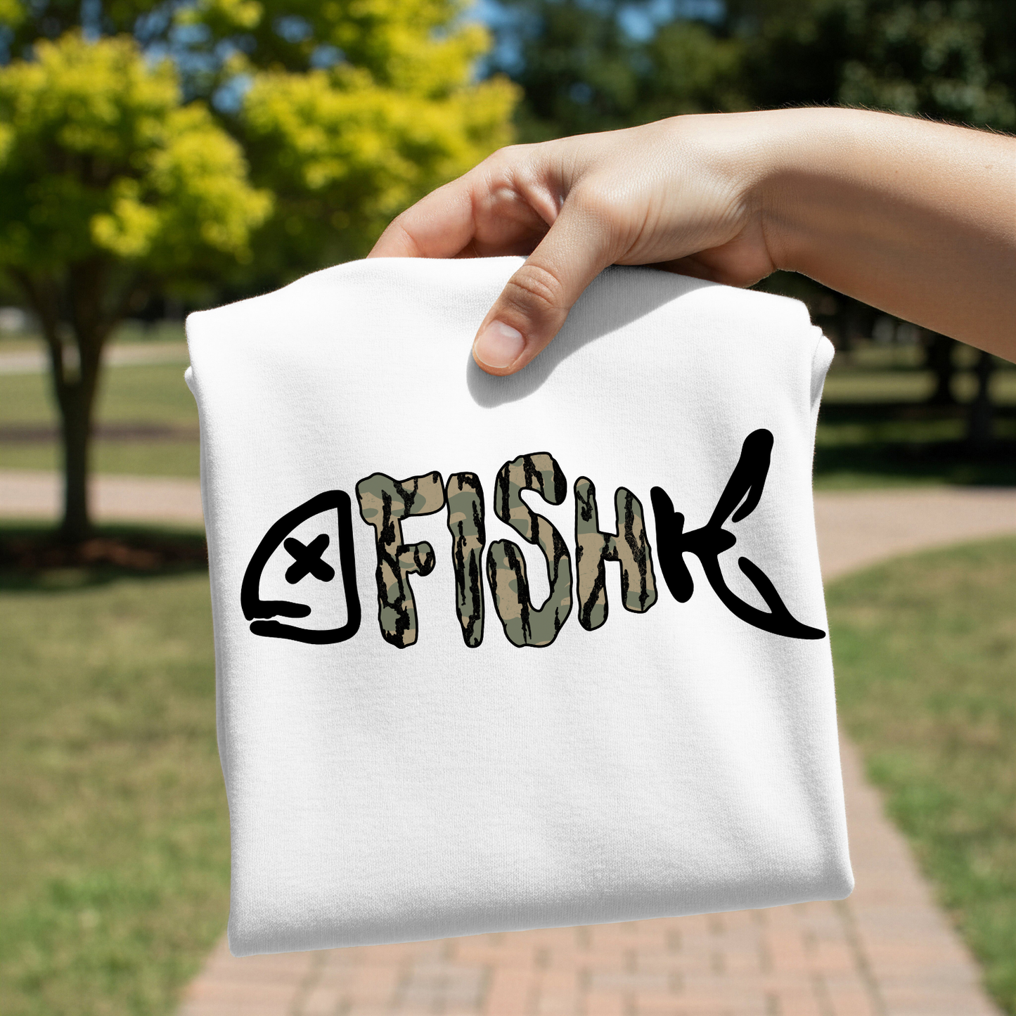 Camo Fish DTF Transfer