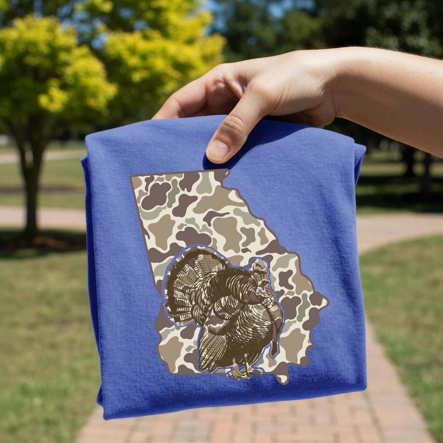 Camo Georgia Turkey DTF Transfer