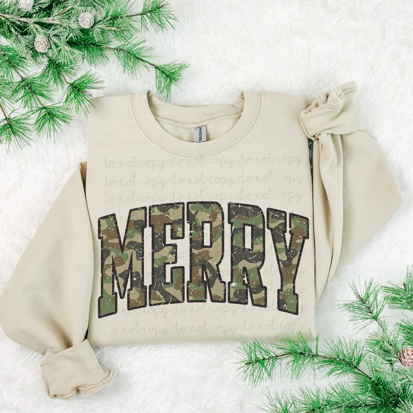 Camo Merry DTF Transfer