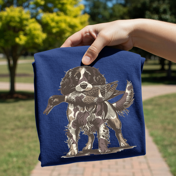 Camo Spaniel Hunt DTF Transfer