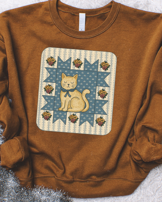 Cat Quilt Patch DTF Transfer