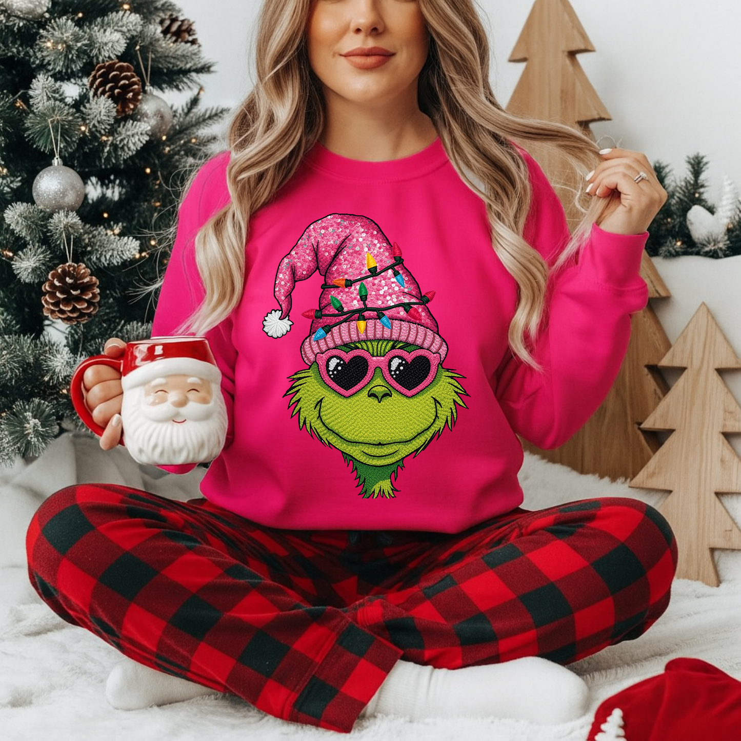 Christmas Character G Pink Sunglasses DTF Transfer