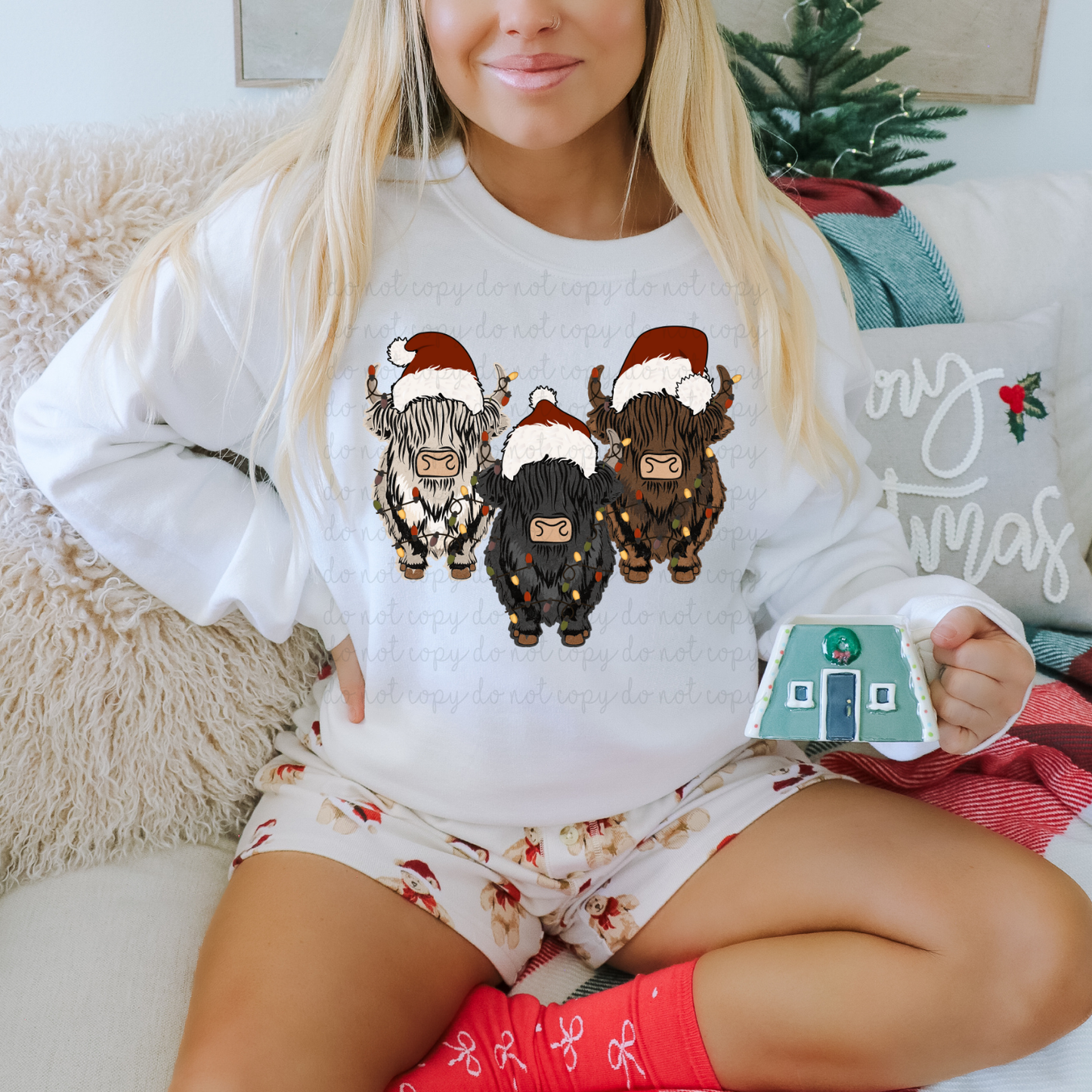 Christmas Cows DTF Transfer