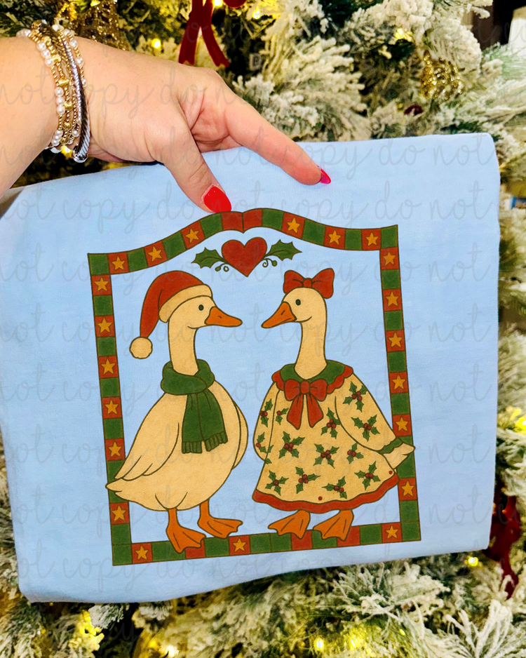 Christmas Thrifty Geese DTF Transfer