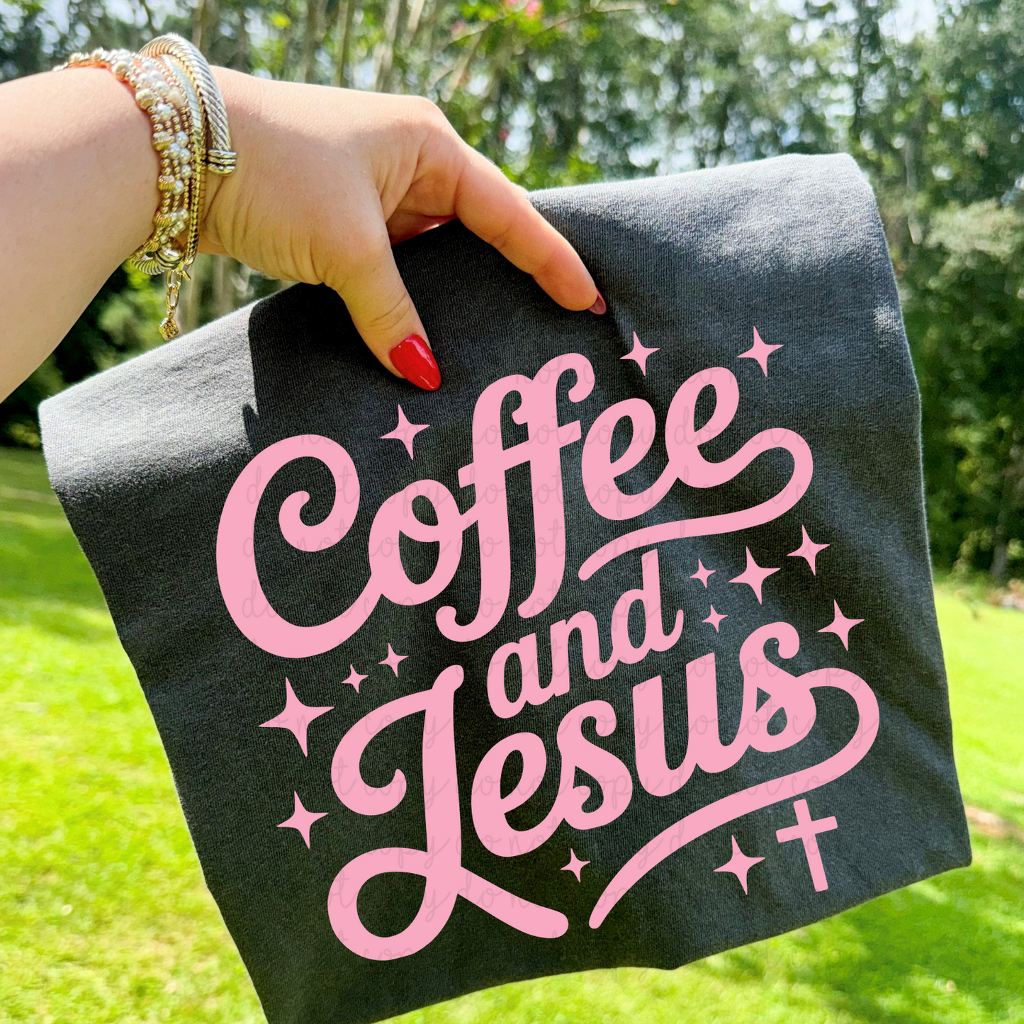 Coffee And Jesus DTF Transfer