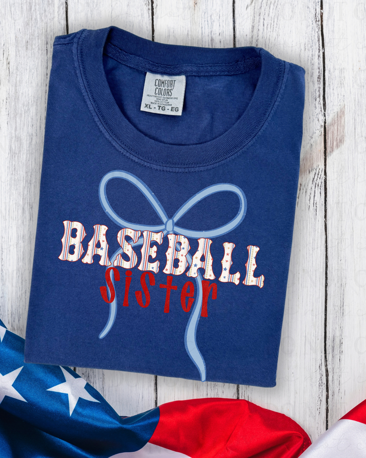 Coquette Baseball Sister DTF Transfer