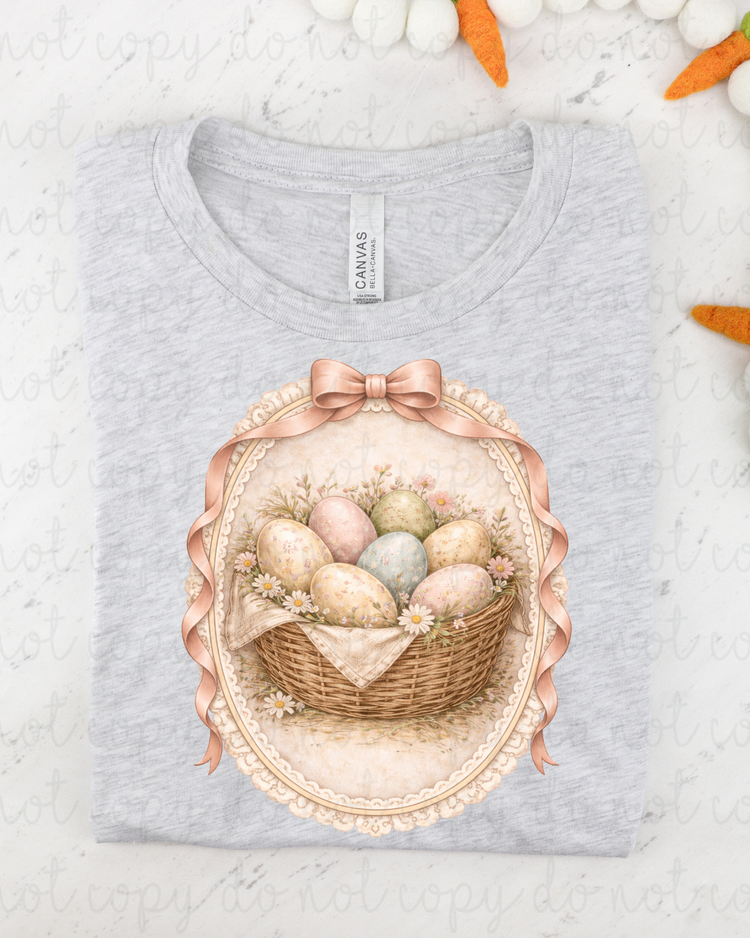 Coquette Frame Eggs DTF Transfer