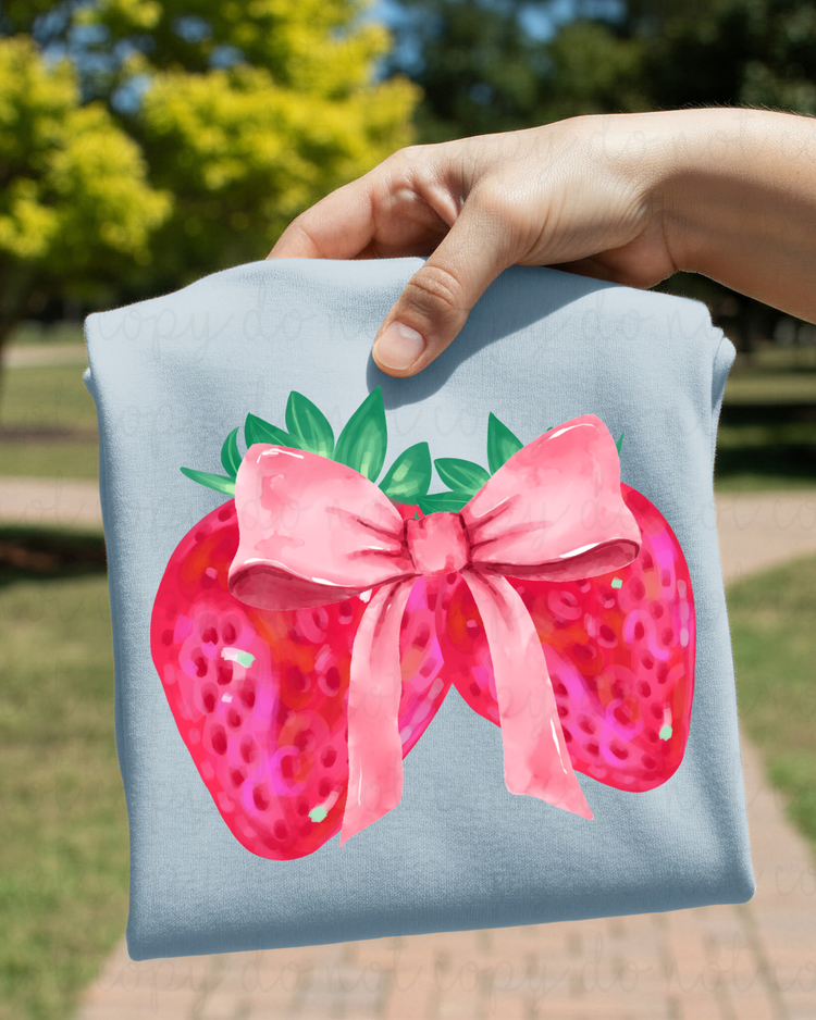 Coquette Strawberries DTF Transfer