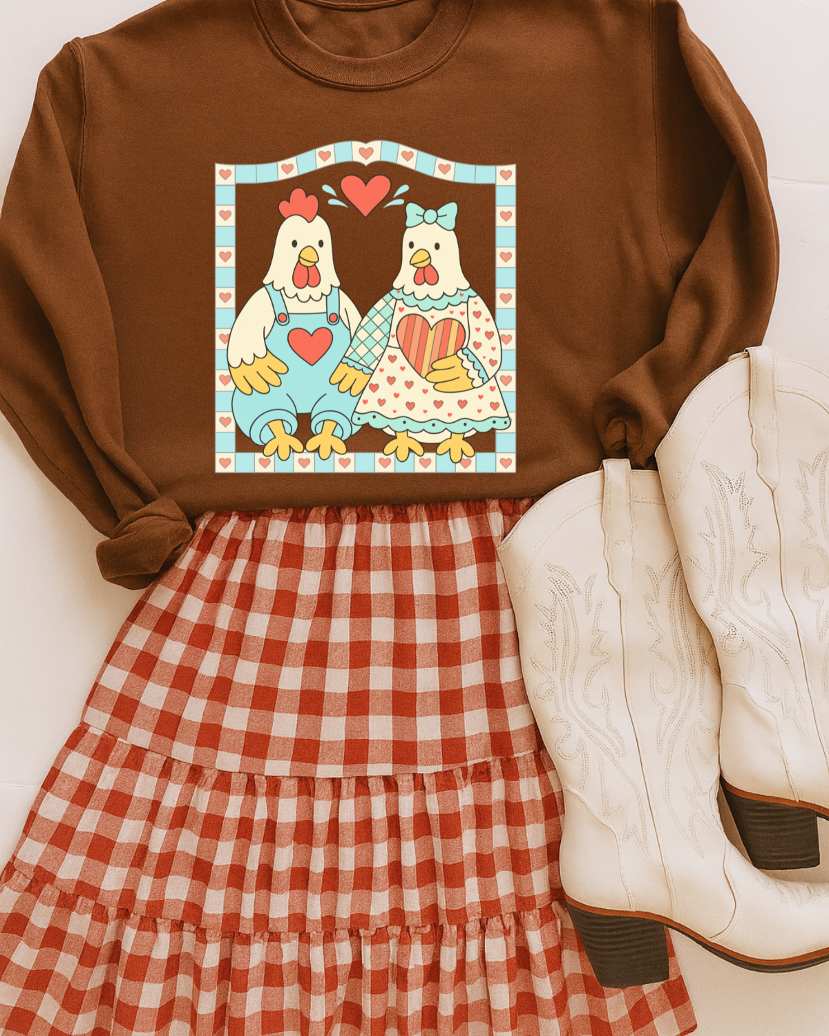 Grandma's Closet Country Chickens DTF Transfer