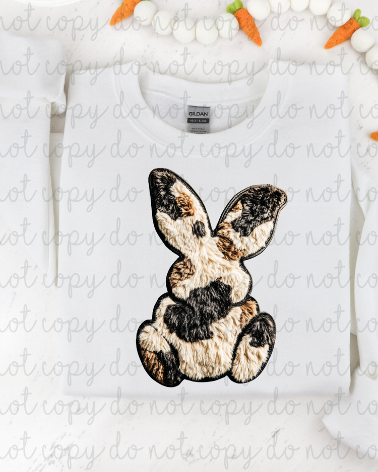 Cowhide Bunny DTF Transfer