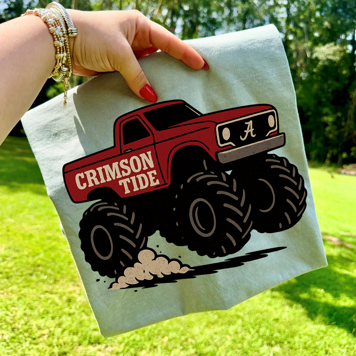 Monster Truck Game Day Crimson Tide DTF Transfer