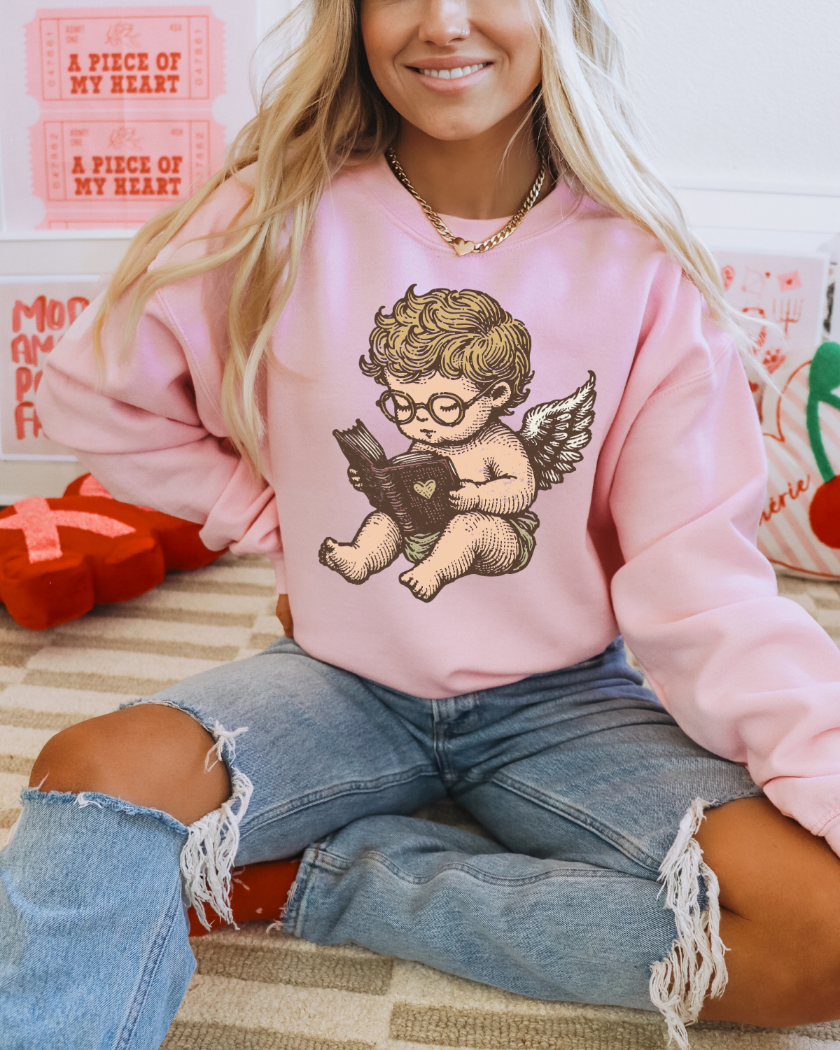 Cute Valentine Angel DTF Transfer