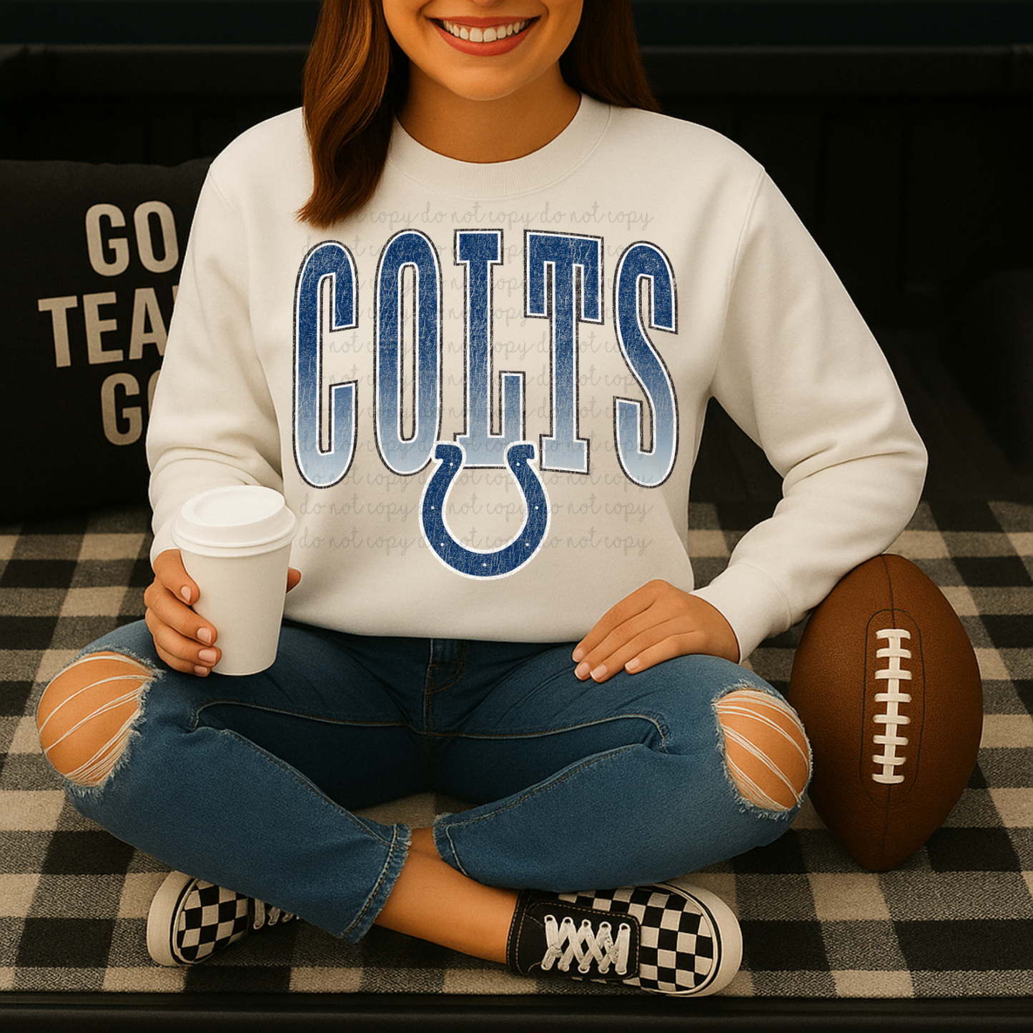 Distressed Colts DTF Transfers