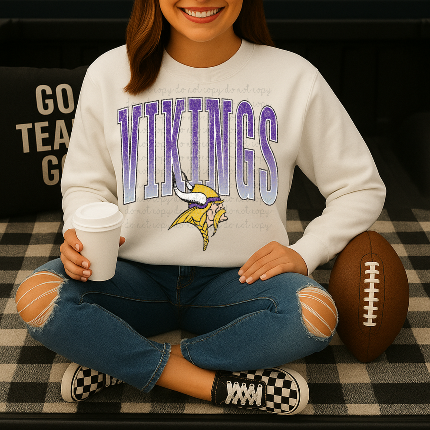 Distressed Vikings DTF Transfers