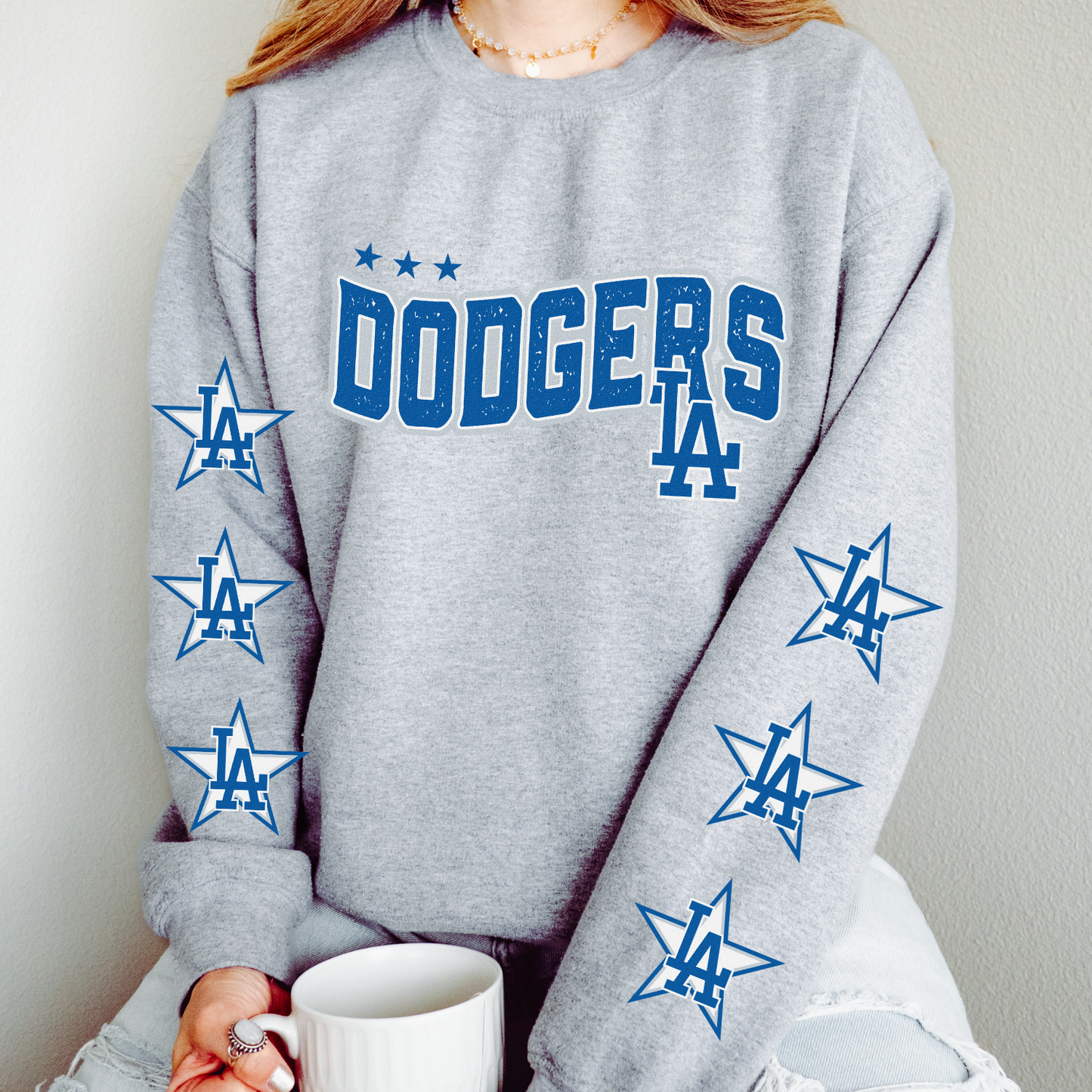 Dodgers Star DTF Transfer (BOTH SLEEVE + FRONT)