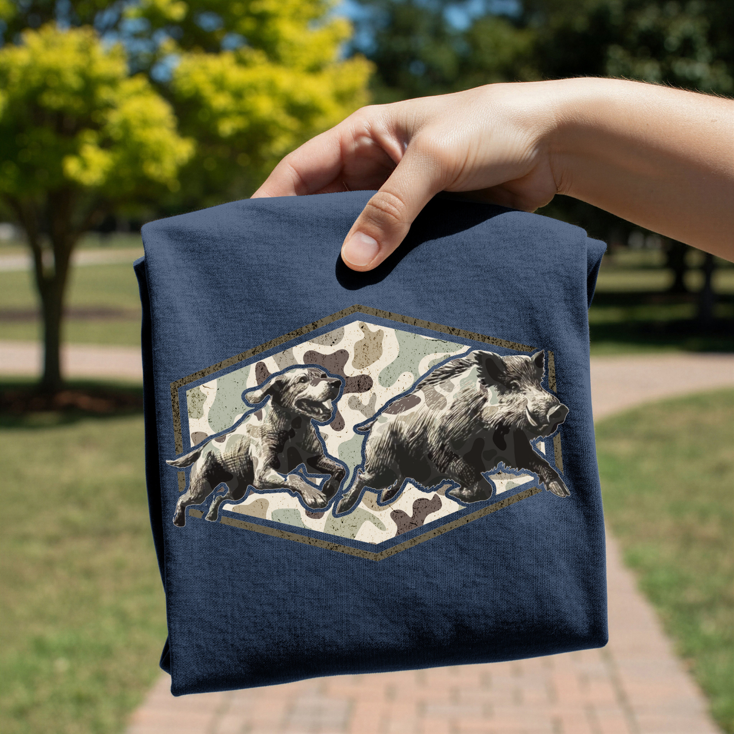 Dog Wild Boar Frame DTF Transfer