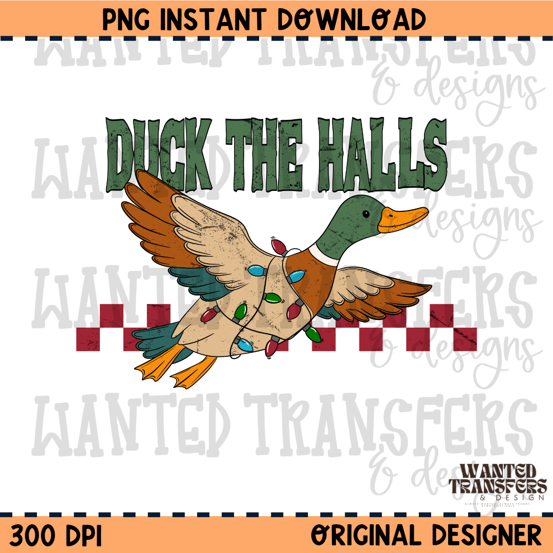 Duck The Halls PNG Digital Download