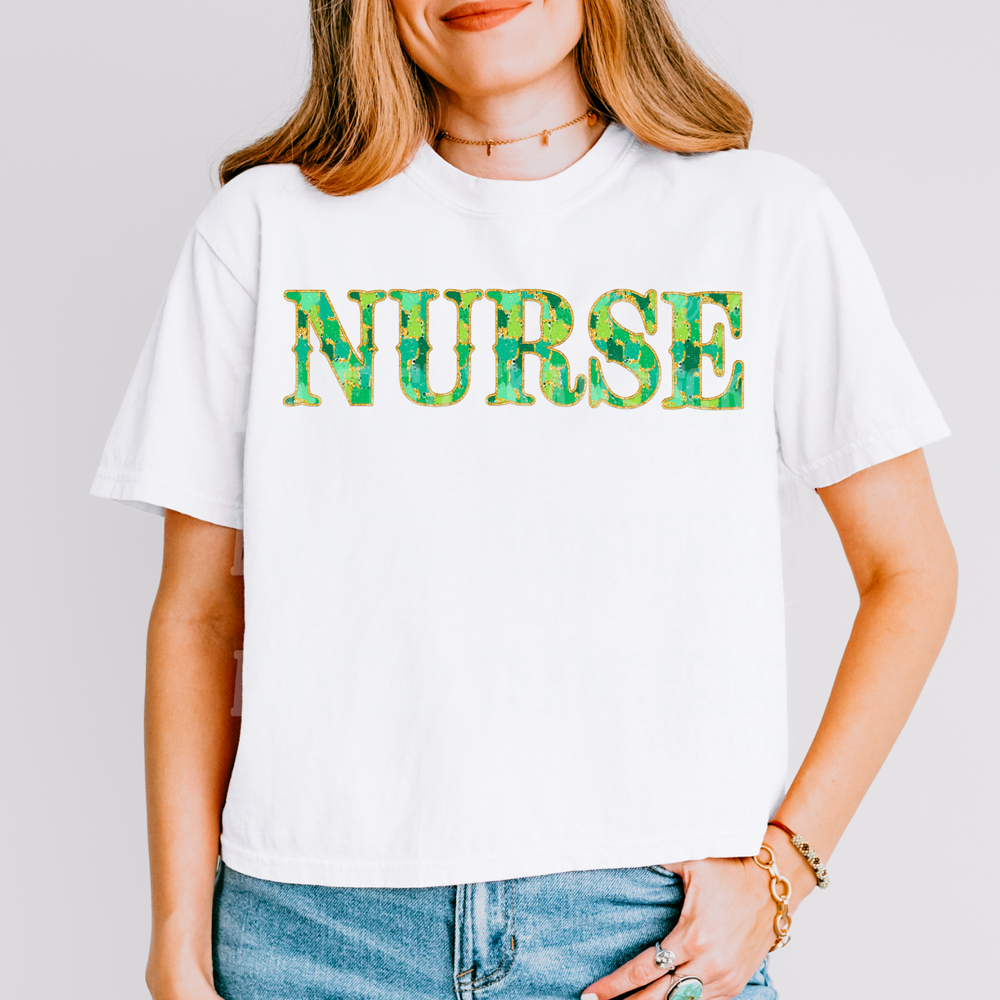 Nurse Green Watercolor Exclusive Sublimation Transfer